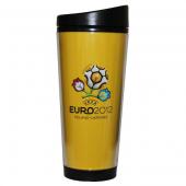 Термо-кружка пластиковая Евро-2012 "Україна" (жовт.) EURO-2012