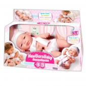 Новорожденный пупс (Девочка) 45 см, резиновый  Loko Toys 98706
