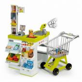 Интерактивный супермаркет Smoby с тележкой для продуктов и аксессуарами 24620