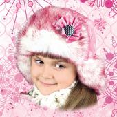 Зимняя шапка Эсмеральда, розовая